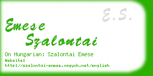 emese szalontai business card